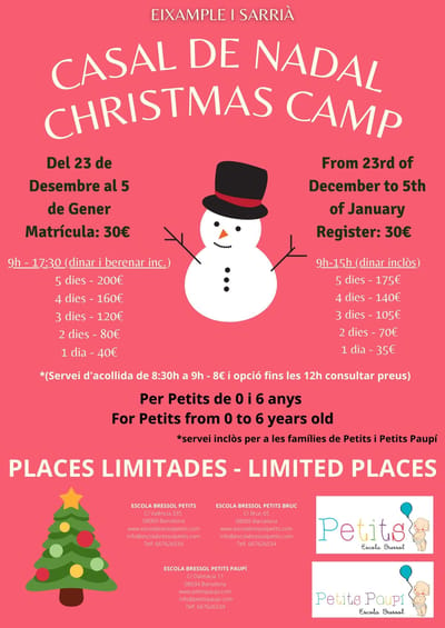 Activity - Casal de Nadal / Christmas Camp Escola Bressol Petits